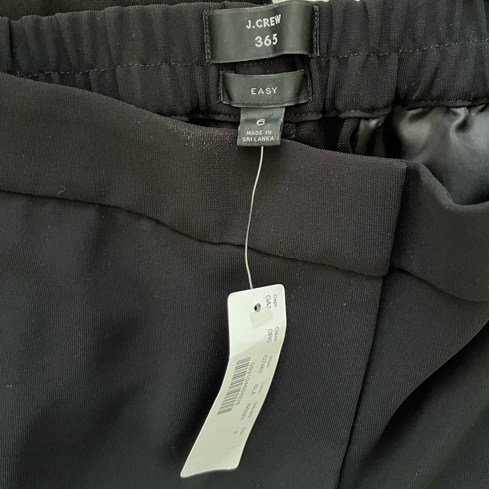 J crew NWT women’s size 6 easy pants black slacks